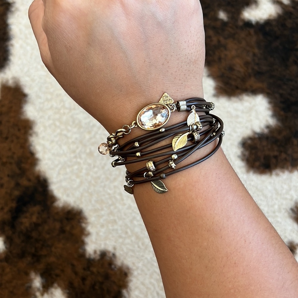 🤎 Cookie Lee Wrap Leaf Bracelet